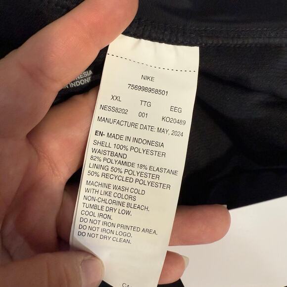 Women's Nike Solid Boardshort Swim Bottoms, Size: XXL, Black - Picture 5 of 6